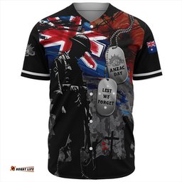 Amazing Aussie Australia Tribute To The Brave Anzac Day Baseball Shirt
