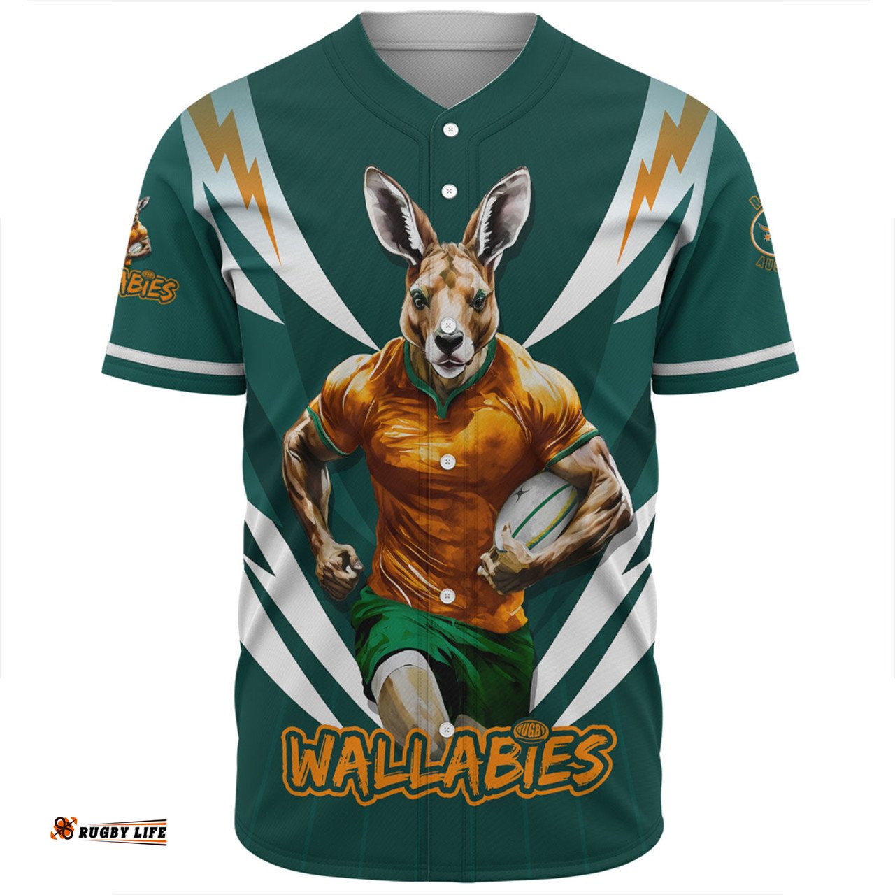 Amazing Aussie Australia Wallabies Championship Sport Style Green Baseball Shirt