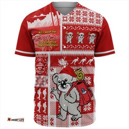 Amazing Aussie Australia Koala Wonderland Christmas Red Baseball Shirt