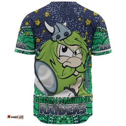 Amazing Aussie Canberra Raiders Custom Custom With Aboriginal Inspired Style Of Dot Painting Patterns  Baseball Shirt