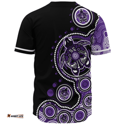 Amazing Aussie Australia Indigenous Turtle Aboriginal Dot Art Purple Baseball Shirt