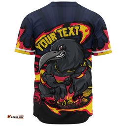 Amazing Aussie Adelaide Crows Premiership Series Flame Edition Baseball Shirt