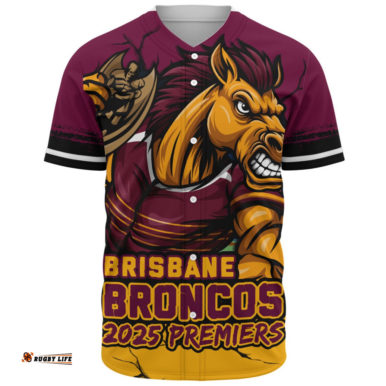 Amazing Aussie Brisbane Broncos Unleash Power In The Ultimate Battle Baseball Shirt
