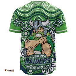 Amazing Aussie Canberra Raiders Aboriginal Inspired Tough Fan Rugby For Life Baseball Shirt