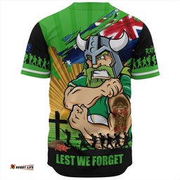 Amazing Aussie Canberra Raiders Fearless ANZAC Defender Baseball Shirt