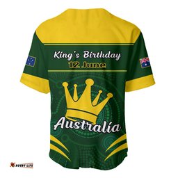 12 June Australia King Birthday Baseball Jersey Shirt Aboriginal National Color