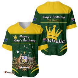 12 June Australia King Birthday Baseball Jersey Shirt Aboriginal National Color