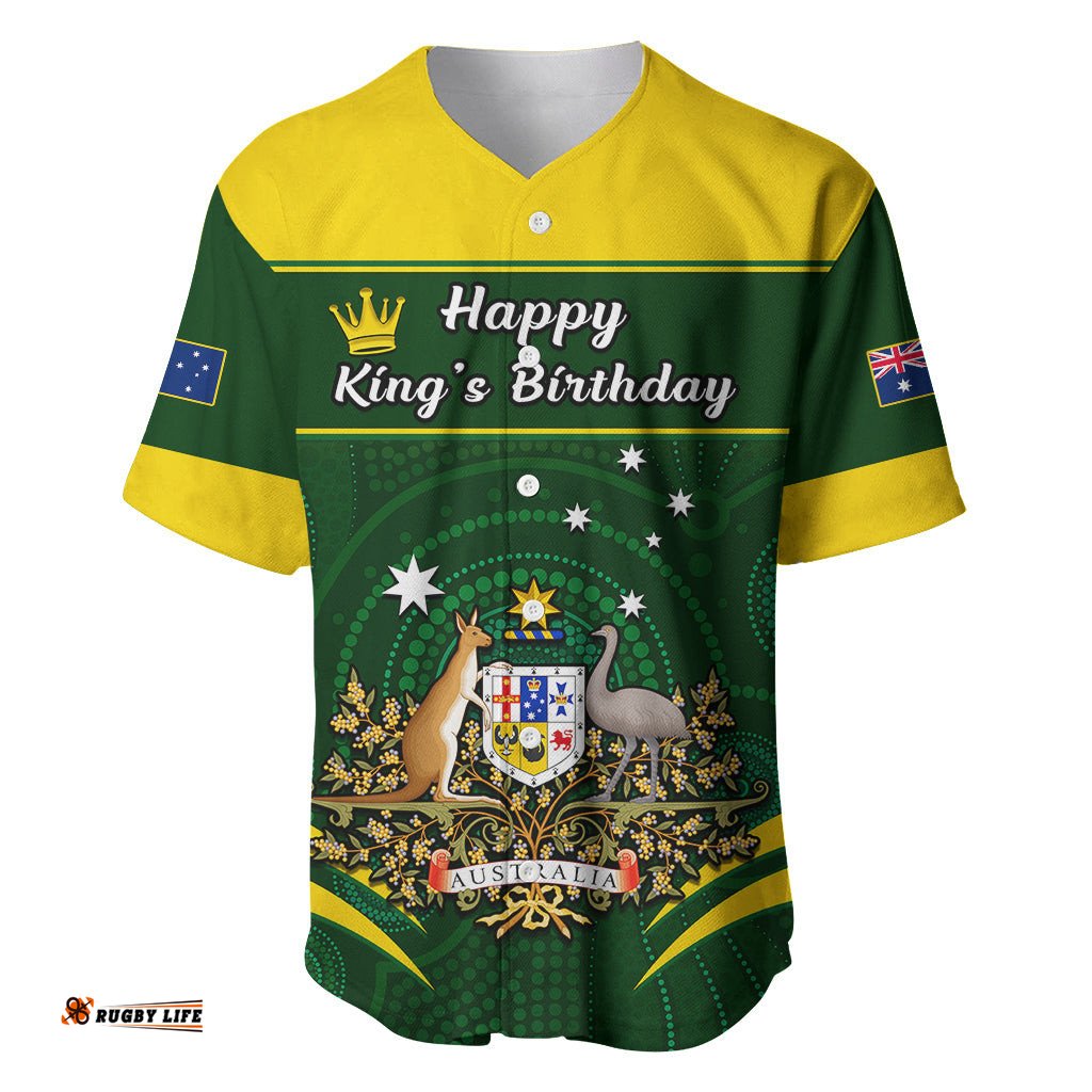 12 June Australia King Birthday Baseball Jersey Shirt Aboriginal National Color