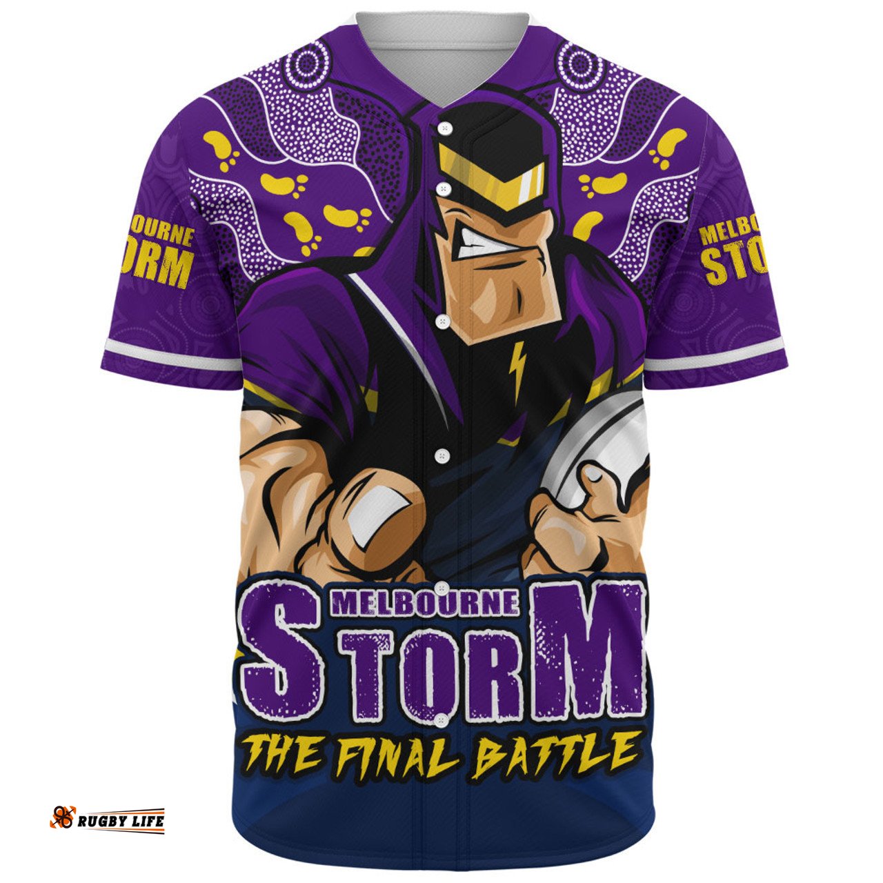 Amazing Aussie Melbourne Storm Final Clash Battle Edition Baseball Shirt
