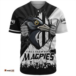 Amazing Aussie Collingwood Breaking Through Fan Design Baseball Shirt
