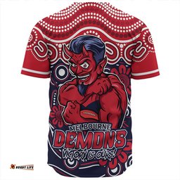 Amazing Aussie Melbourne Aboriginal Inspired Tough Fan Football For Life Baseball Shirt