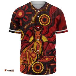 Amazing Aussie Indigenous Australian Aboriginal Echoes Of The Dreaming Baseball Shirt