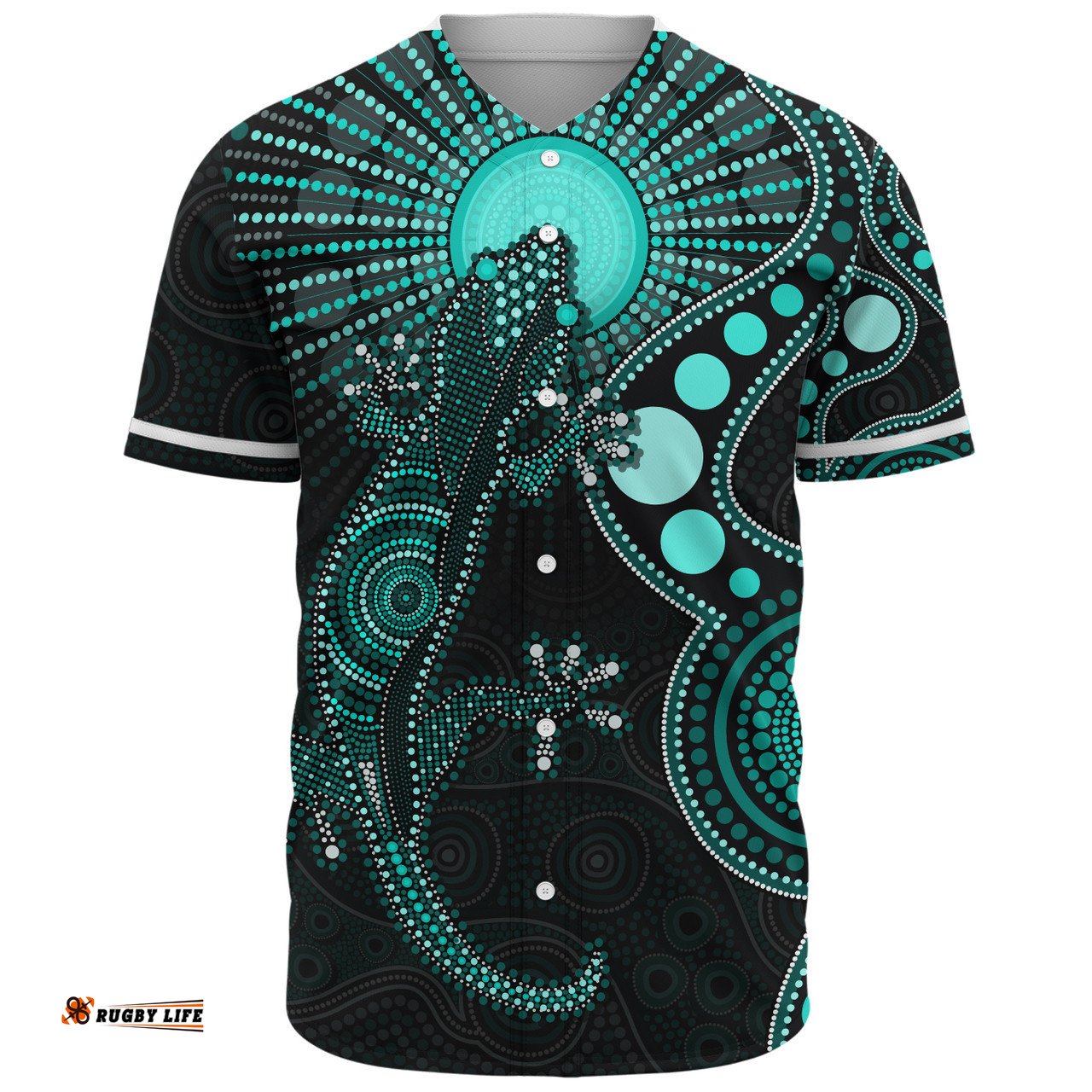 Amazing Aussie Australia Turquoise Dreaming Gecko Spirit Baseball Shirt