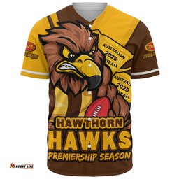 Amazing Aussie Hawthorn Australian Football Finals Premiership Spirit Baseball Shirt