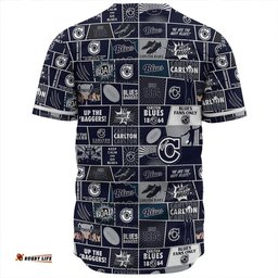Amazing Aussie Carlton Legacy Of The Pride Comic Style Baseball Shirt