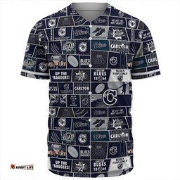 Amazing Aussie Carlton Legacy Of The Pride Comic Style Baseball Shirt