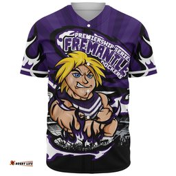 Amazing Aussie Fremantle Premiership Series Flame Edition Baseball Shirt