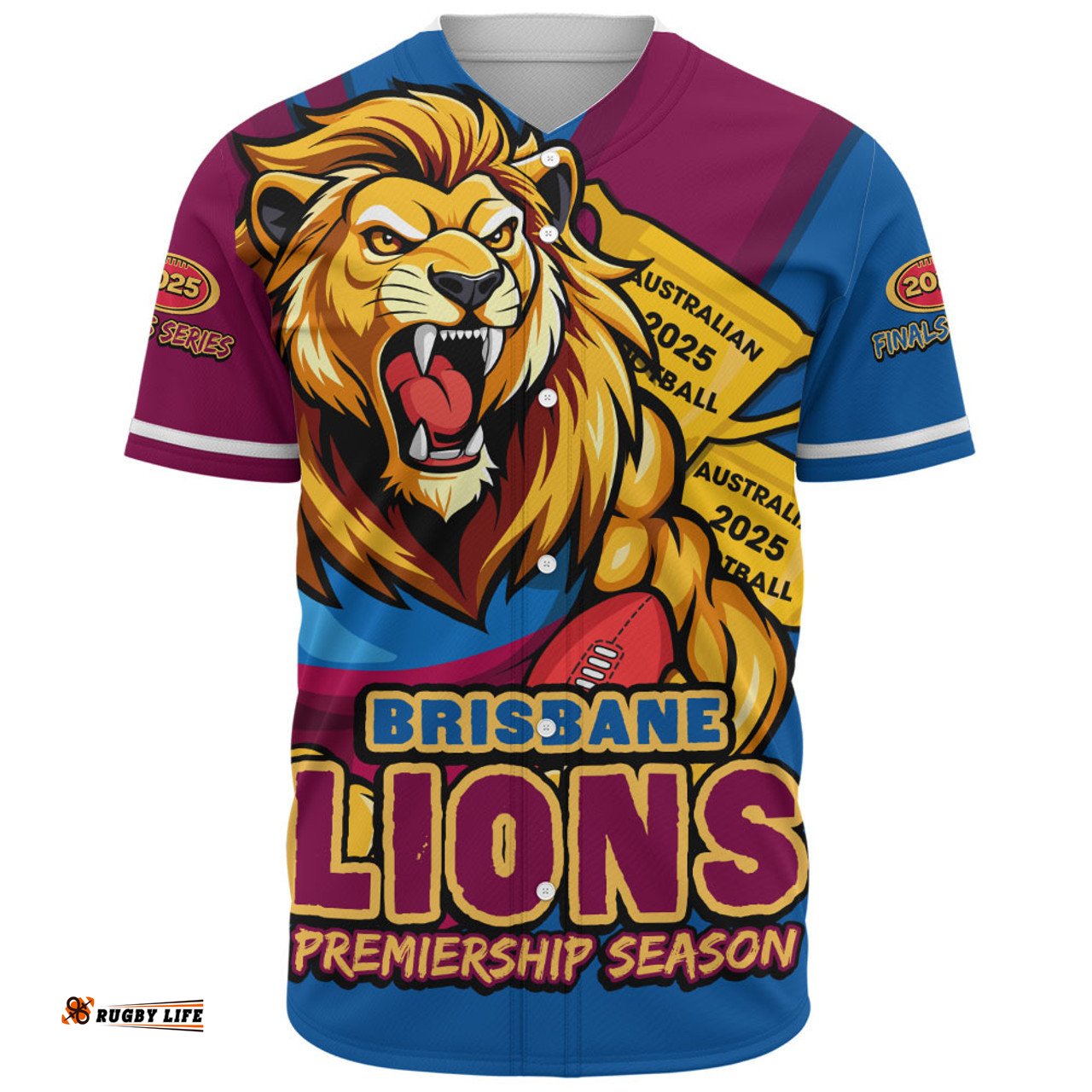 Amazing Aussie Brisbane Lions Australian Football Finals Premiership Spirit Baseball Shirt