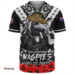 Amazing Aussie Collingwood Ripped Legacy Of The Game The ANZAC Spirit Lives On Baseball Shirt