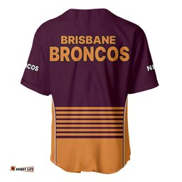 Brisbane Broncos NRL Baseball Jersey Shirt No3