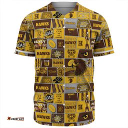 Amazing Aussie Hawthorn Legacy Of The Pride Comic Style Baseball Shirt