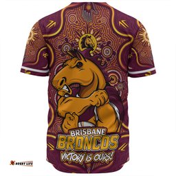 Amazing Aussie Brisbane Broncos Aboriginal Pattern Inspired Victory Is Ours Baseball Shirt