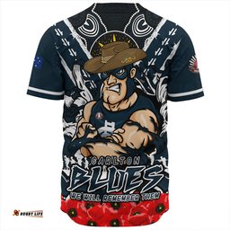 Amazing Aussie Carlton Ripped Legacy Of The Game The ANZAC Spirit Lives On Baseball Shirt