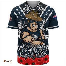 Amazing Aussie Carlton Ripped Legacy Of The Game The ANZAC Spirit Lives On Baseball Shirt