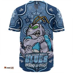 Amazing Aussie New South Wales Blues Aboriginal Pattern Inspired Victory Is Ours Baseball Shirt
