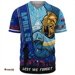 Amazing Aussie Gold Coast Titans Anzac Day Lest We Forget Strong Fighting Spirit Baseball Shirt