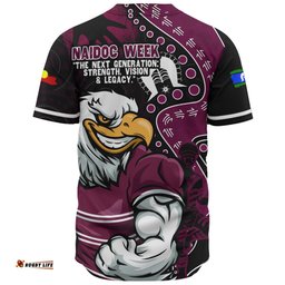 Amazing Aussie Manly Warringah Sea Eagles NAIDOC Indigenous Warrior Spirit Baseball Shirt
