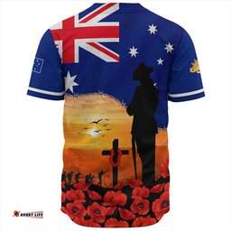 Amazing Aussie Australia Lest We Forget Remembrance Day Tribute Baseball Shirt