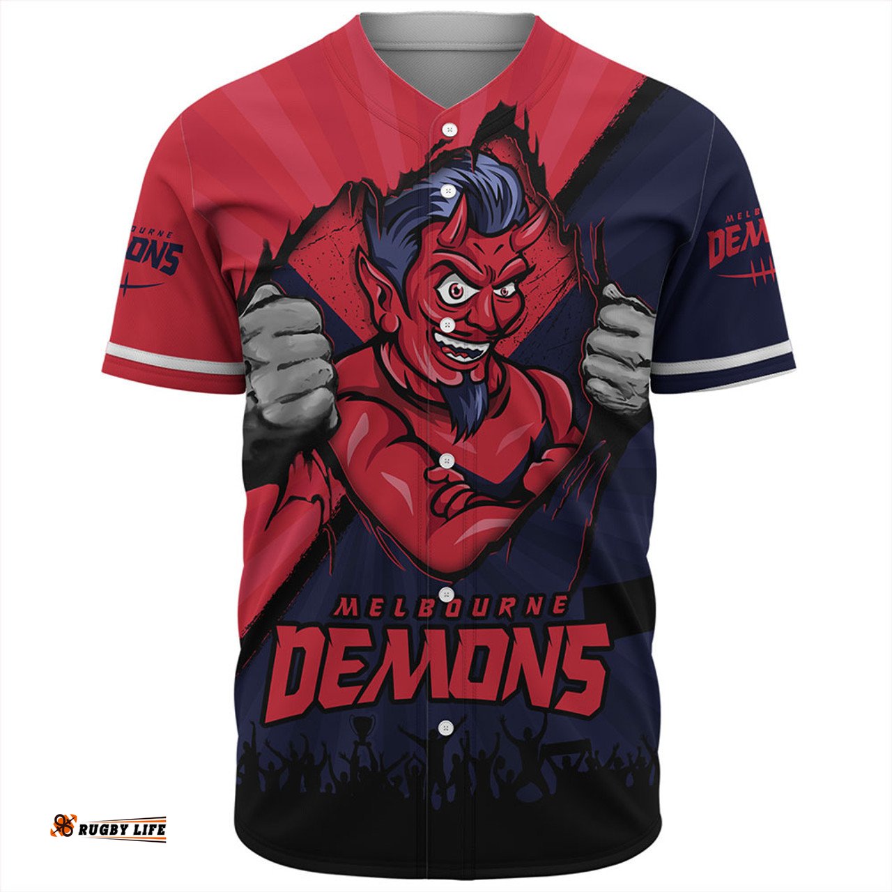 Amazing Aussie Melbourne Breaking Through Fan Design Baseball Shirt