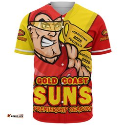 Amazing Aussie Gold Coast SUNS Australian Football Finals Premiership Spirit Baseball Shirt