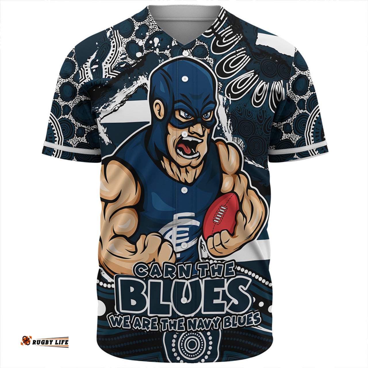 Amazing Aussie Carlton Blazing Spirit Of Victory Baseball Shirt