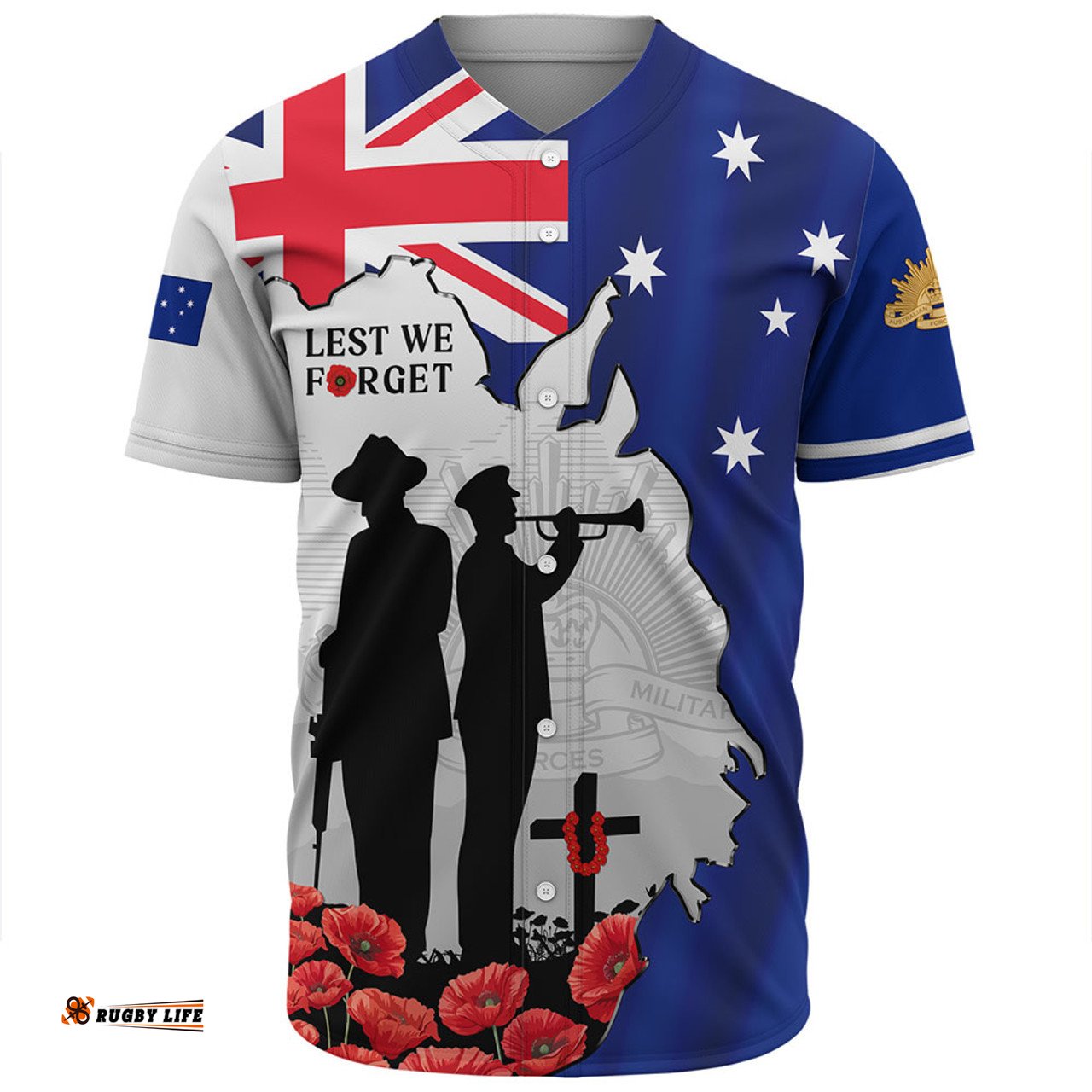 Amazing Aussie Australia On This Remembrance Day Lest We Forget In Flanders Fields Baseball Shirt