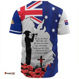 Amazing Aussie Australia On This Remembrance Day Lest We Forget In Flanders Fields Baseball Shirt