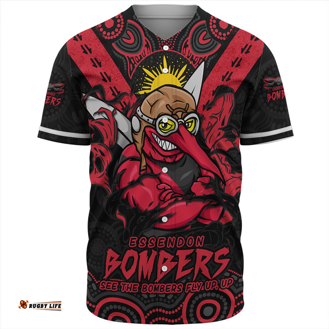 Amazing Aussie Essendon Ripped Legacy Of The Game Baseball Shirt