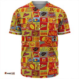 Amazing Aussie Gold Coast SUNS Legacy Of The Pride Comic Style Baseball Shirt