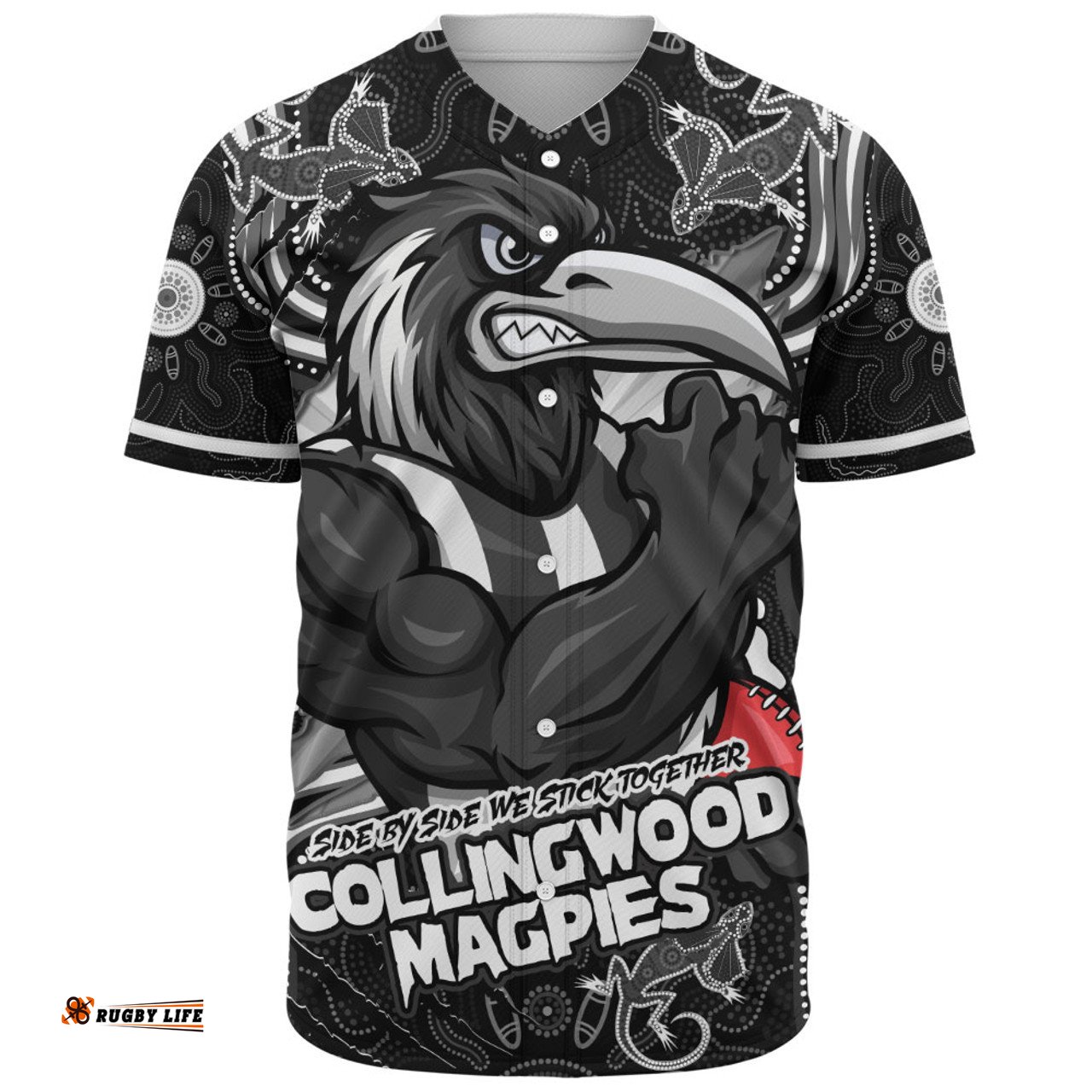 Amazing Aussie Collingwood Spirit Warriors Of The Game Baseball Shirt