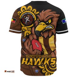 Amazing Aussie Hawthorn Power Through Generations NAIDOC Edition Baseball Shirt