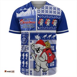 Amazing Aussie Australia Koala Wonderland Christmas Blue Baseball Shirt