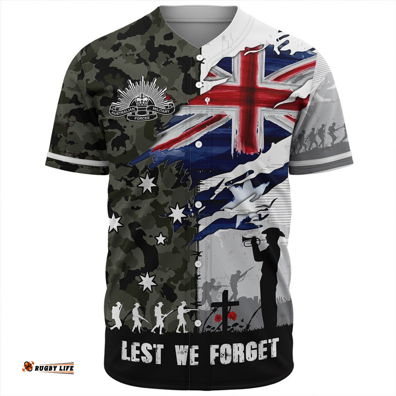 Amazing Aussie Australia Remembrance Day Lest We Forget Australian Military Tribute Green Baseball Shirt