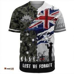 Amazing Aussie Australia Remembrance Day Lest We Forget Australian Military Tribute Green Baseball Shirt