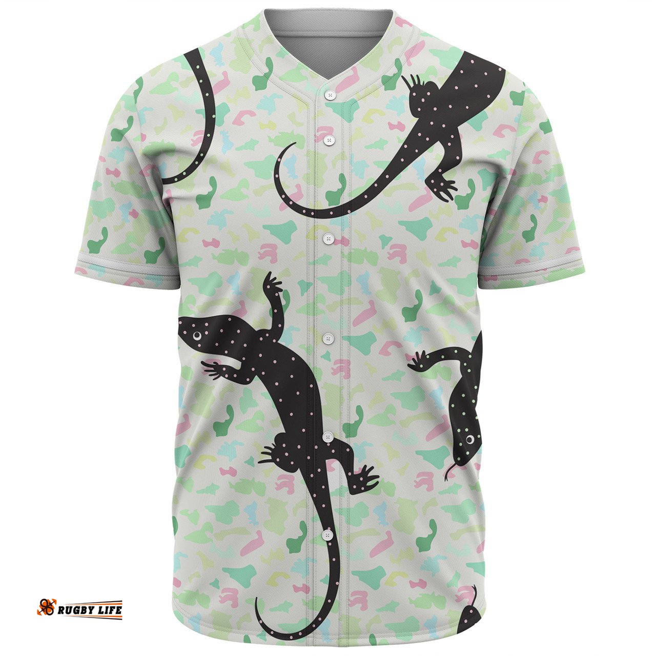 Amazing Aussie Australia Goanna Aboriginal Goanna Dot Art Colorful Inspired  Baseball Shirt