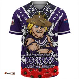 Amazing Aussie Fremantle Ripped Legacy Of The Game The ANZAC Spirit Lives On Baseball Shirt