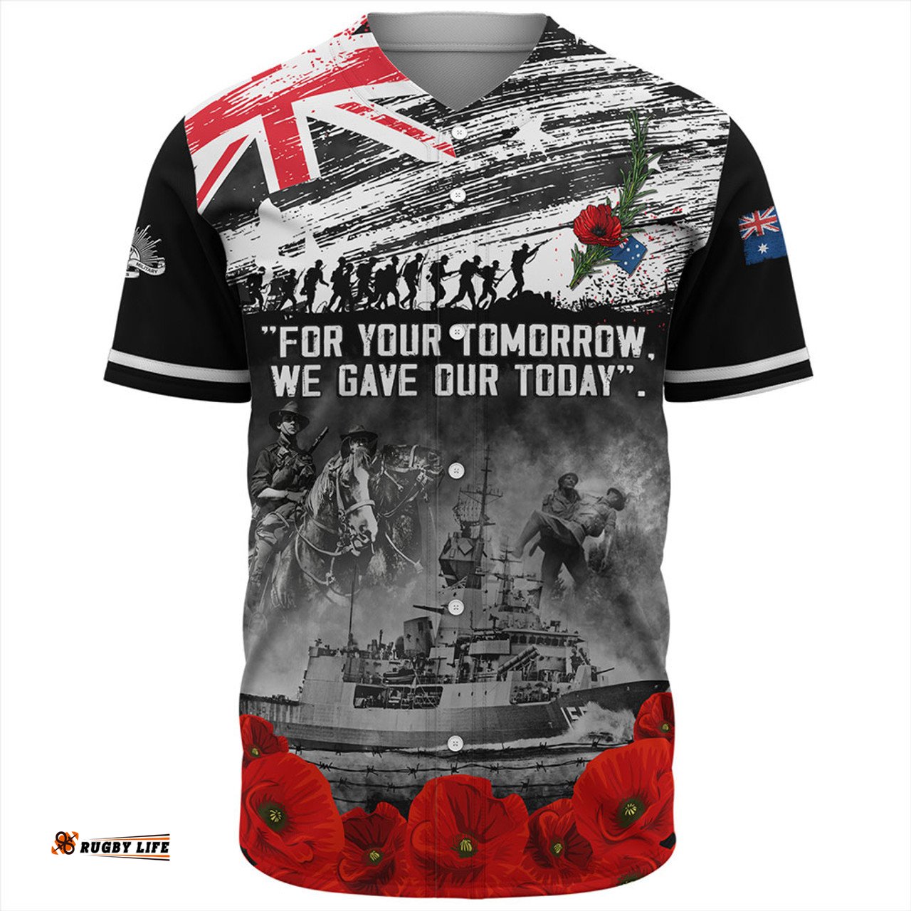 Amazing Aussie Australia We Gave Our Today Anzac Day Memorial Baseball Shirt