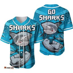Sharks Rugby Baseball Jersey Shirt Go Sharkies Aboriginal Sporty Version Ver.02
