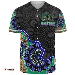 Amazing Aussie Indigenous Australian Aboriginal NAIDOC Fifty Years Cultural Celebration Edition Baseball Shirt