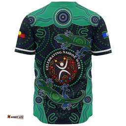 Amazing Aussie Indigenous Australian Aboriginal NAIDOC Lizard Songlines Edition Baseball Shirt